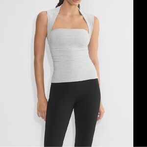 NWOT light grey contour top (L)